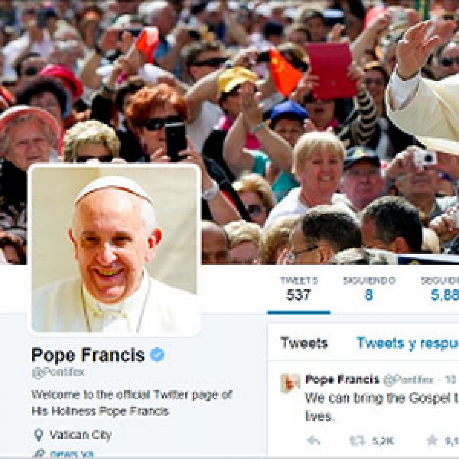 El papa Francisco supera veinte millones de seguidores en Twitter