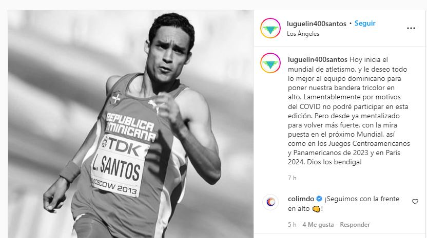 Luguelín Santos no participará en Mundial de Atletismo por Covid-19 